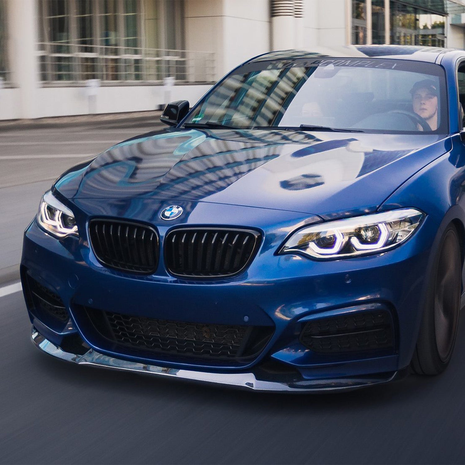 ZAERO Design BMW F22 M235i M240i Gloss Black Front Splitter