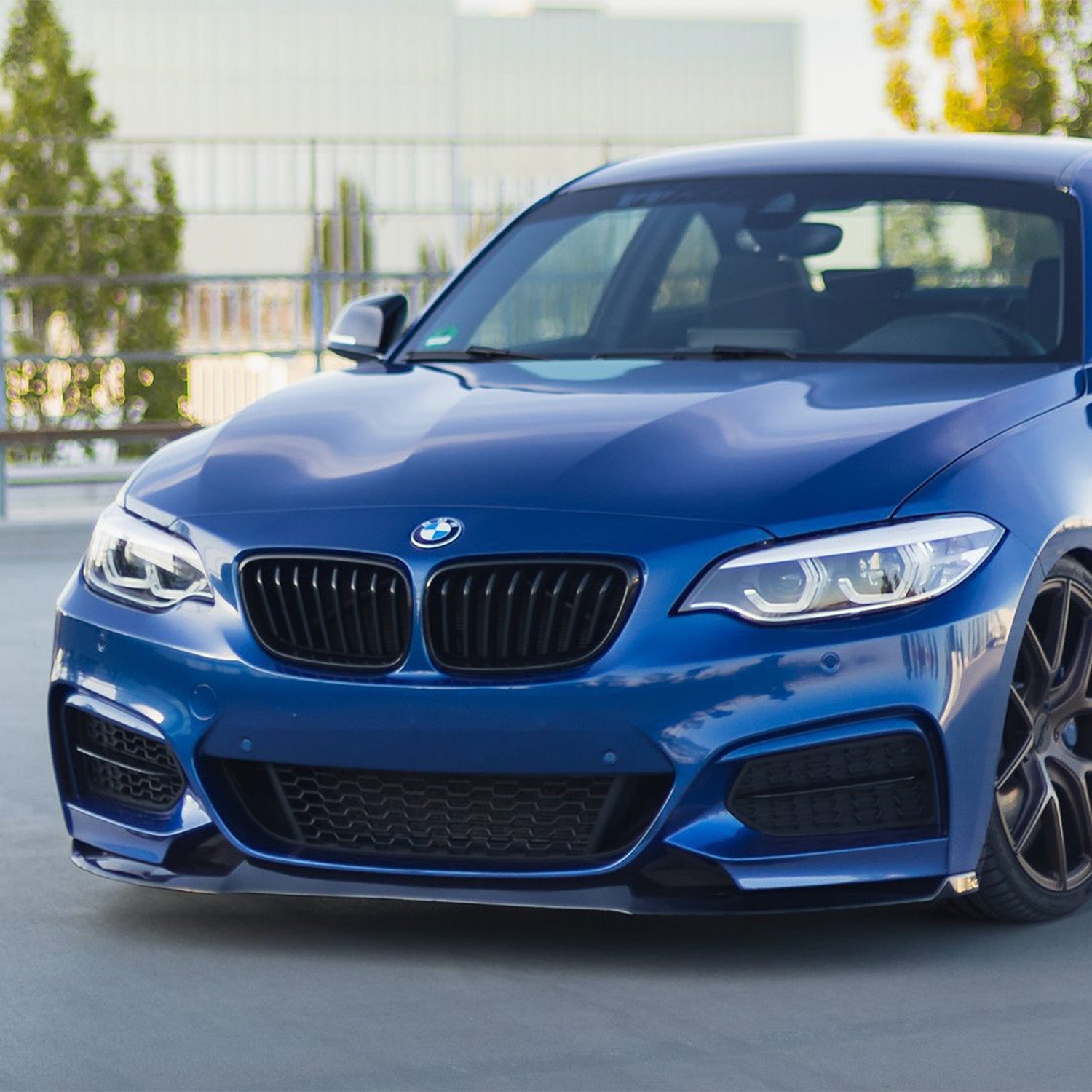 ZAERO Design BMW F22 M235i M240i Gloss Black Front Splitter