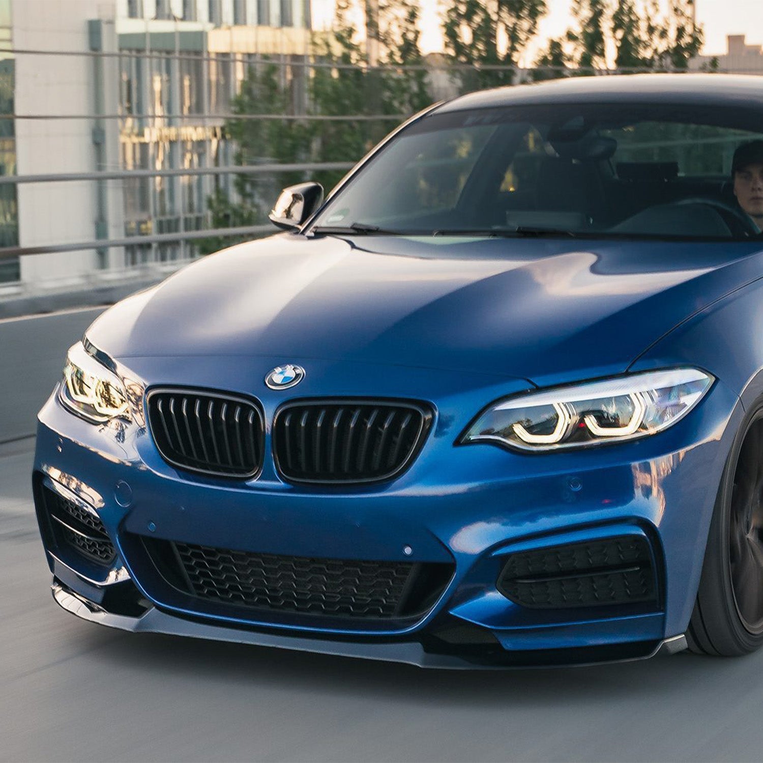 ZAERO Design BMW F22 M235i M240i Gloss Black Front Splitter