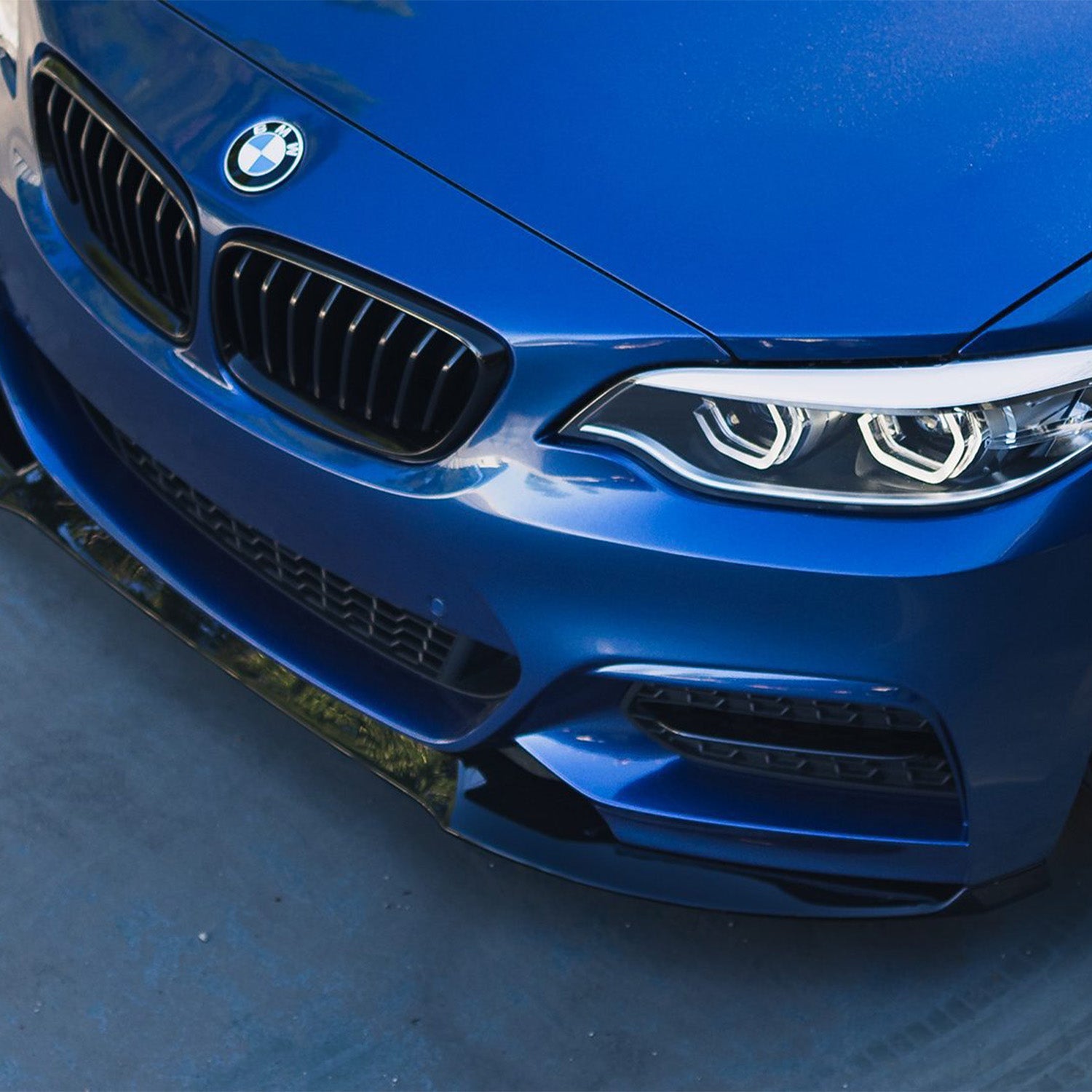 ZAERO Design BMW F22 M235i M240i Gloss Black Front Splitter