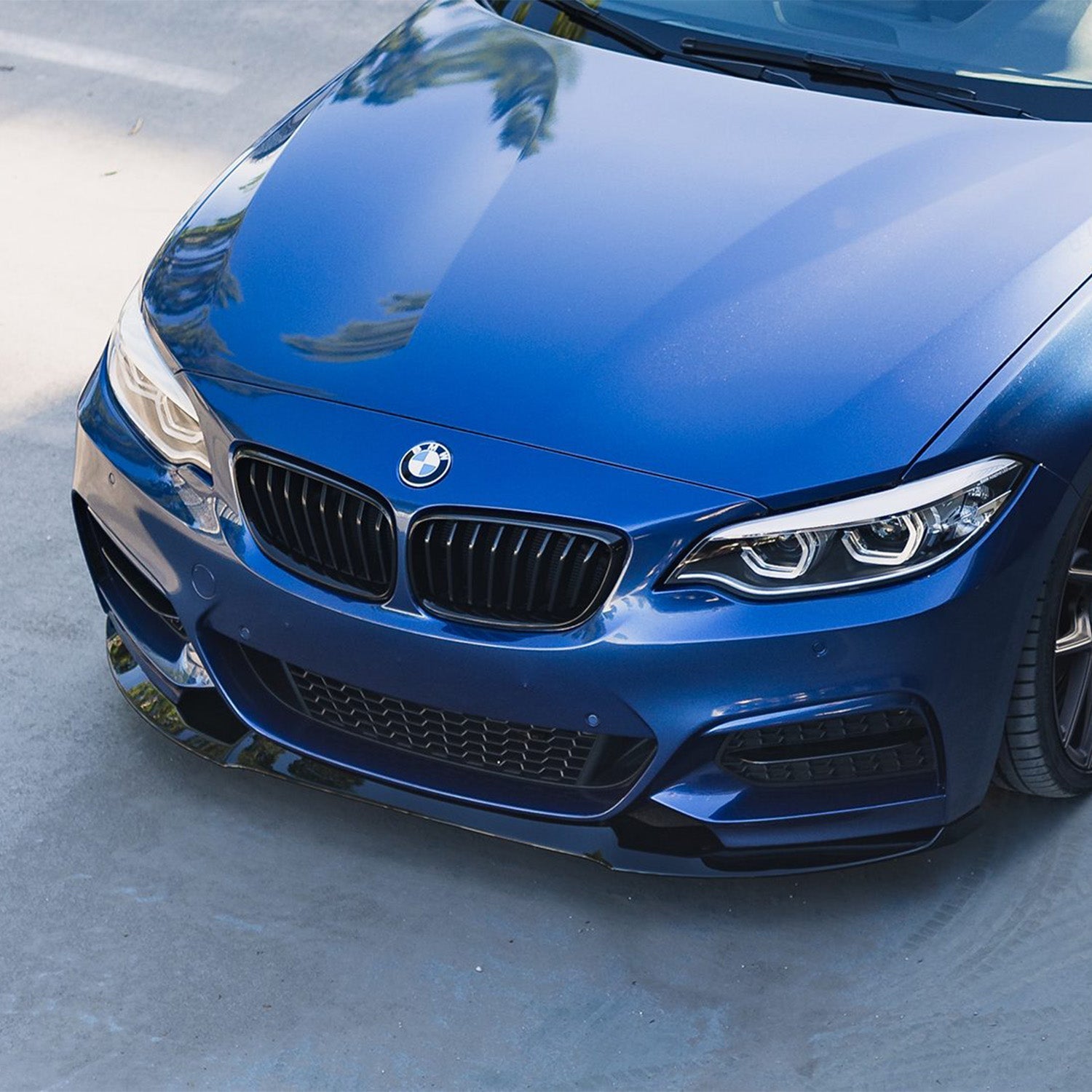 ZAERO Design BMW F22 M235i M240i Gloss Black Front Splitter