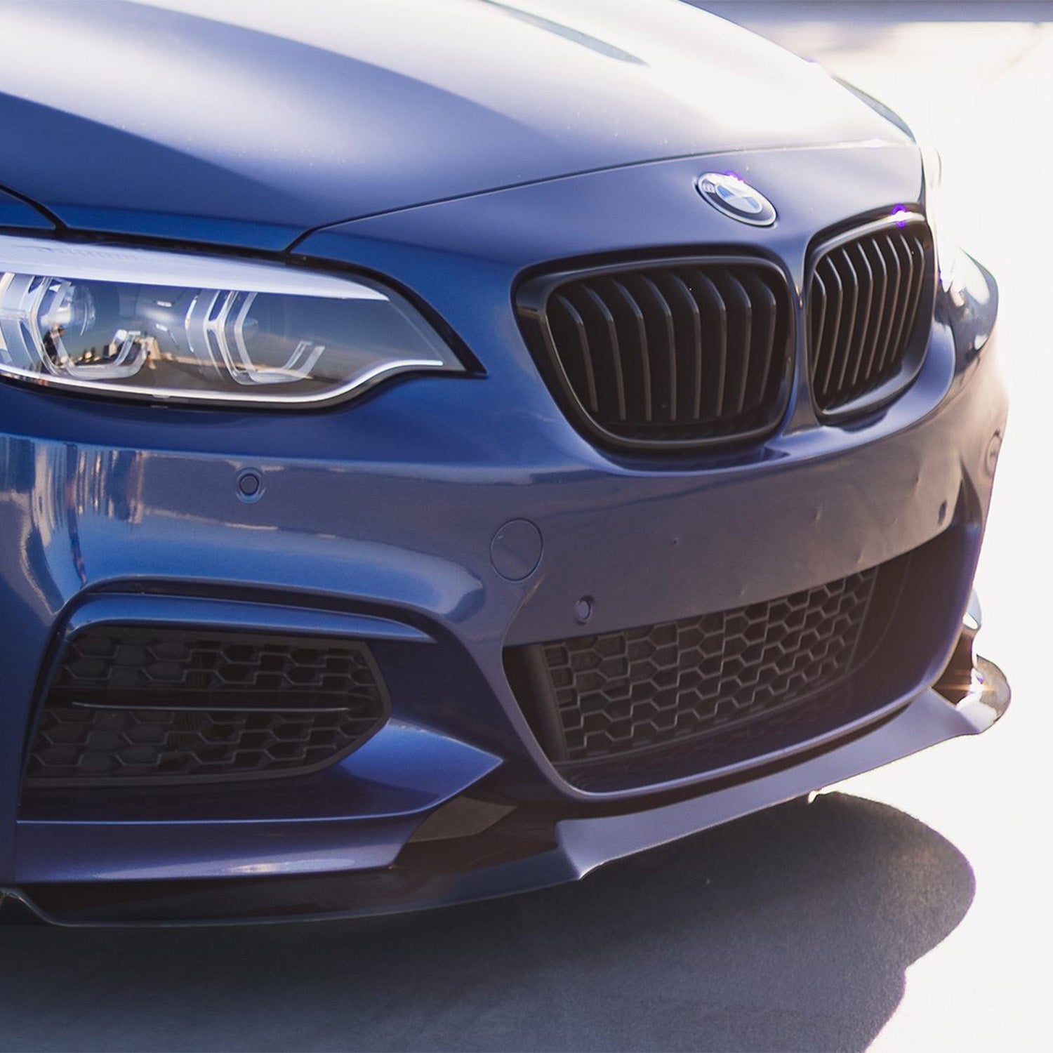 ZAERO Design BMW F22 M235i M240i Gloss Black Front Splitter