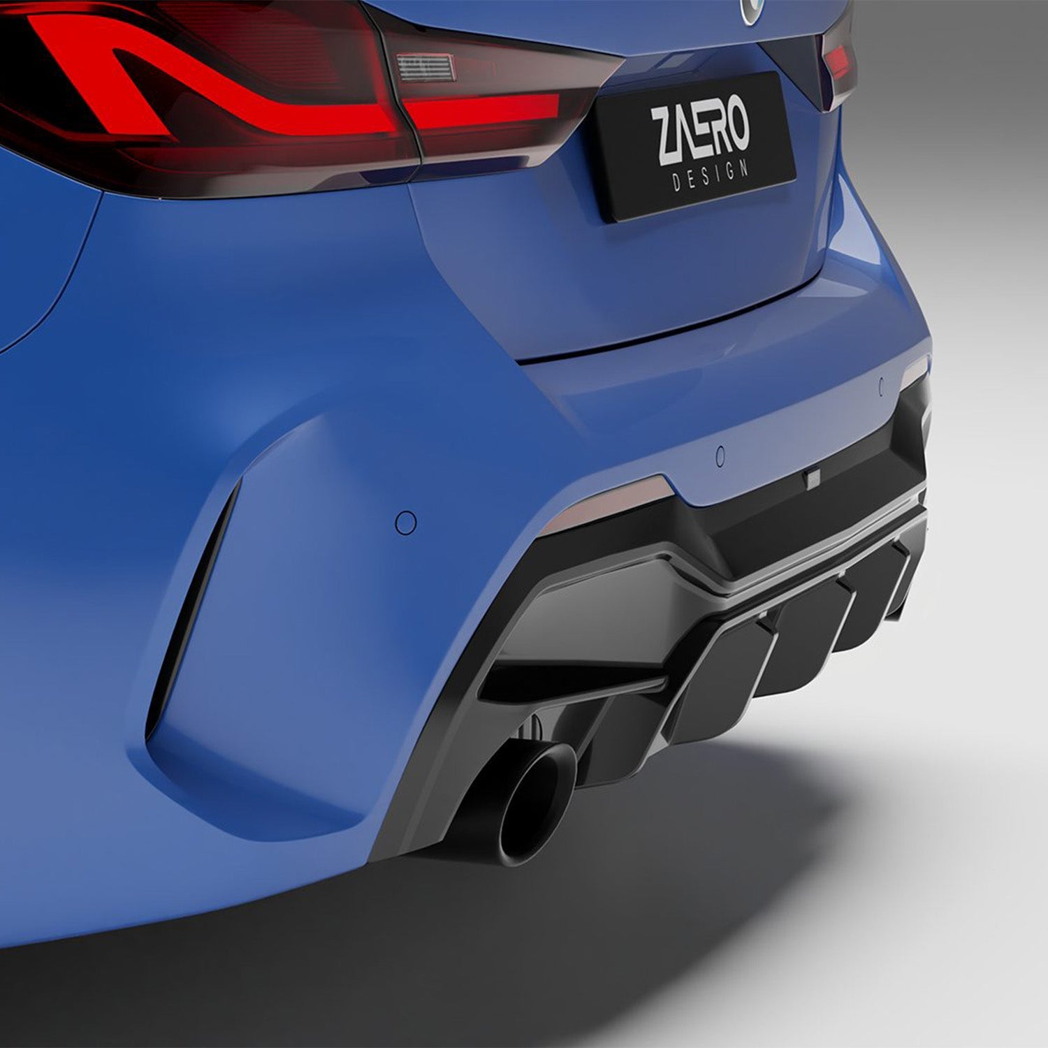 ZAERO Design BMW F40 1 Series Gloss Black Rear Diffuser