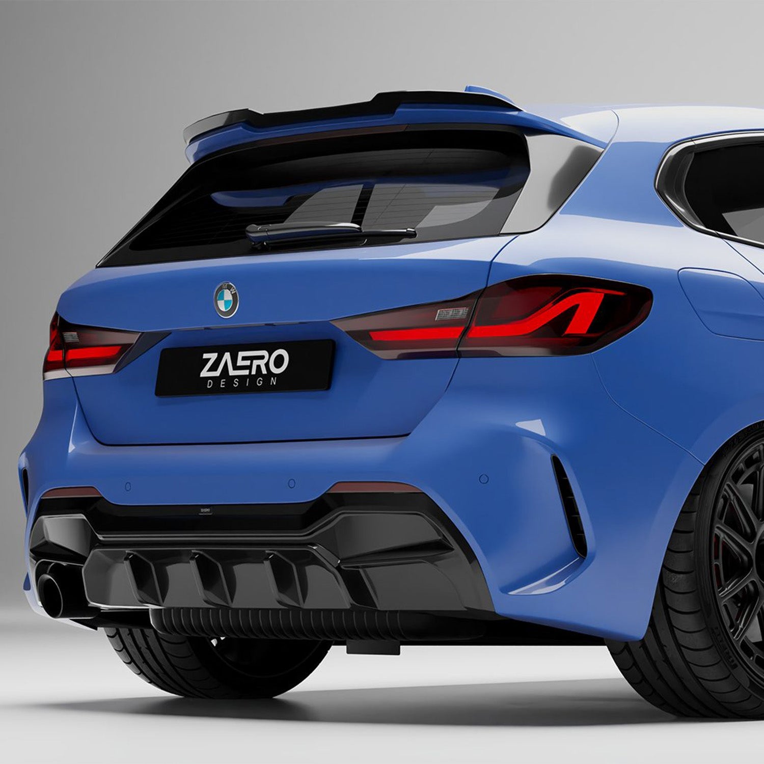 ZAERO Design BMW F40 1 Series Gloss Black Rear Diffuser