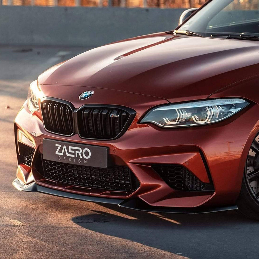 ZAERO Design BMW F87 M2 Competition Gloss Black Front Lip Splitter