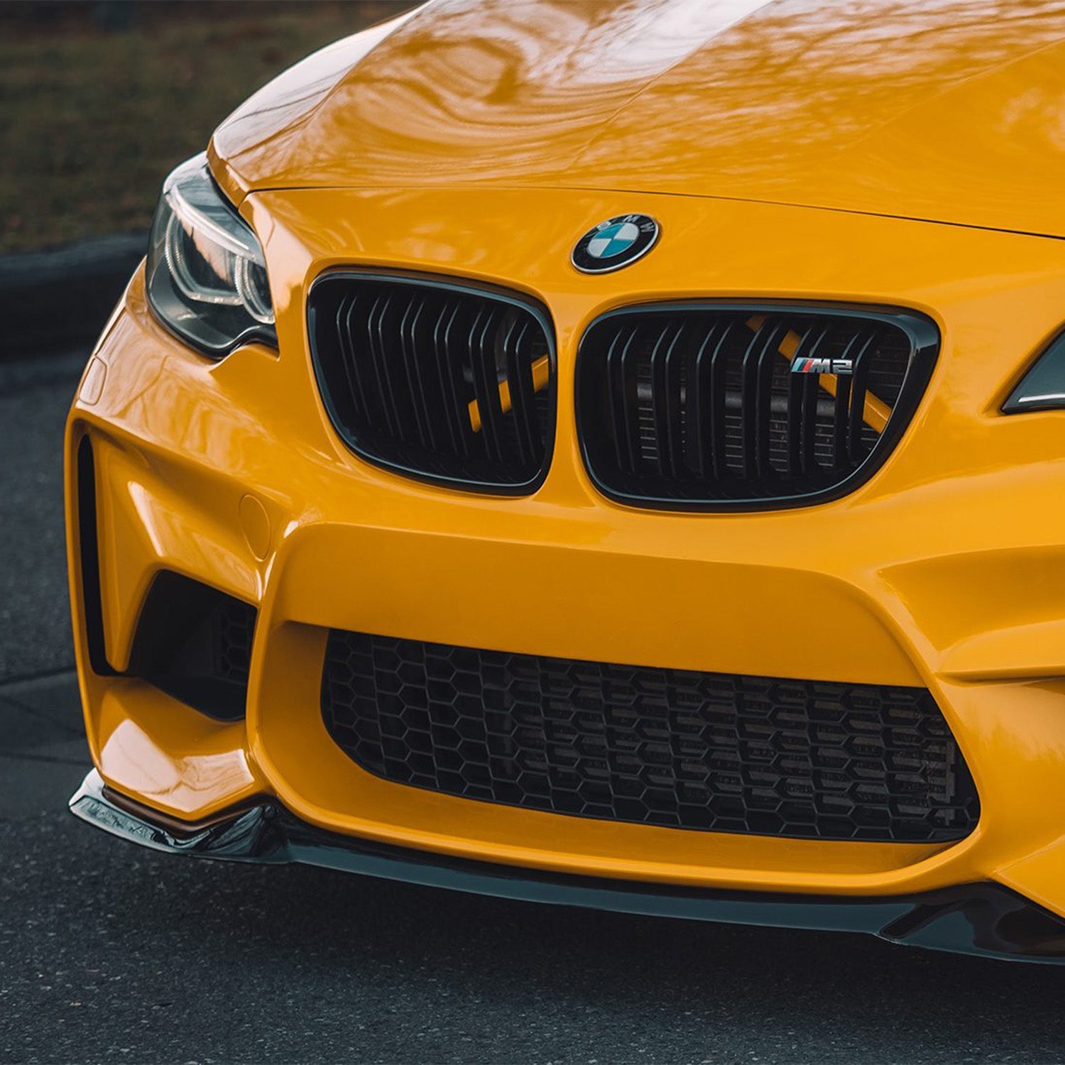 ZAERO Design BMW F87 M2 EVO-S Front Splitter In Gloss Black