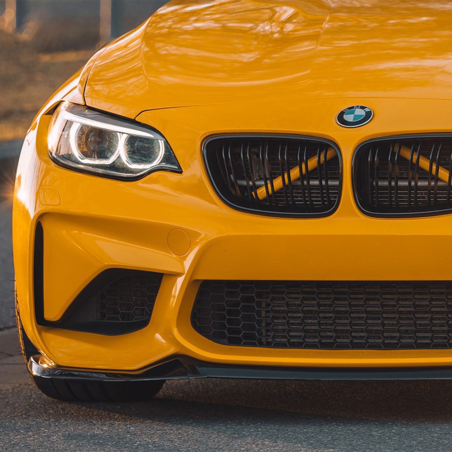 ZAERO Design BMW F87 M2 EVO-S Front Splitter In Gloss Black