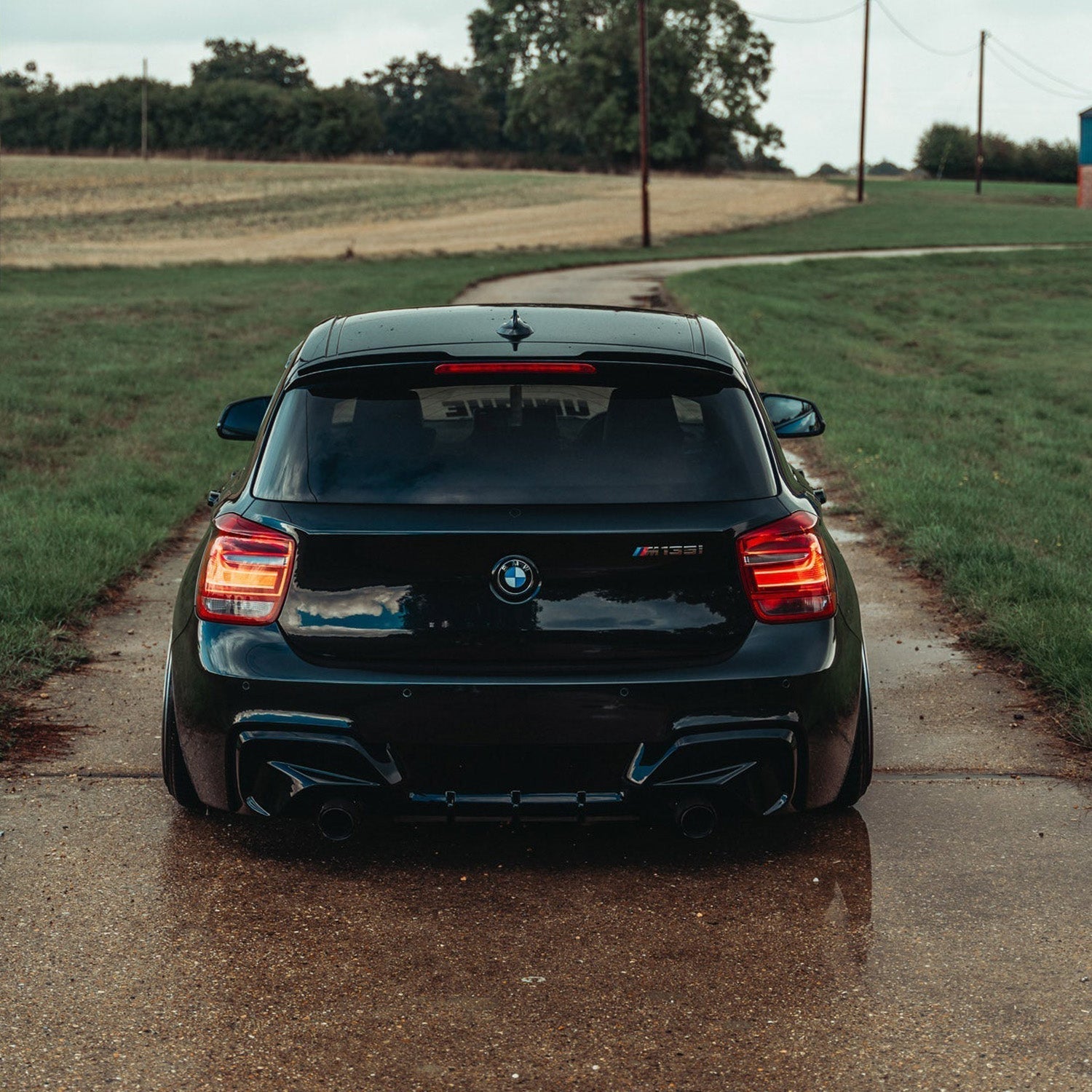 ZAERO Design BMW M135i Pre-LCI Rear Diffuser In Gloss Black Fitted