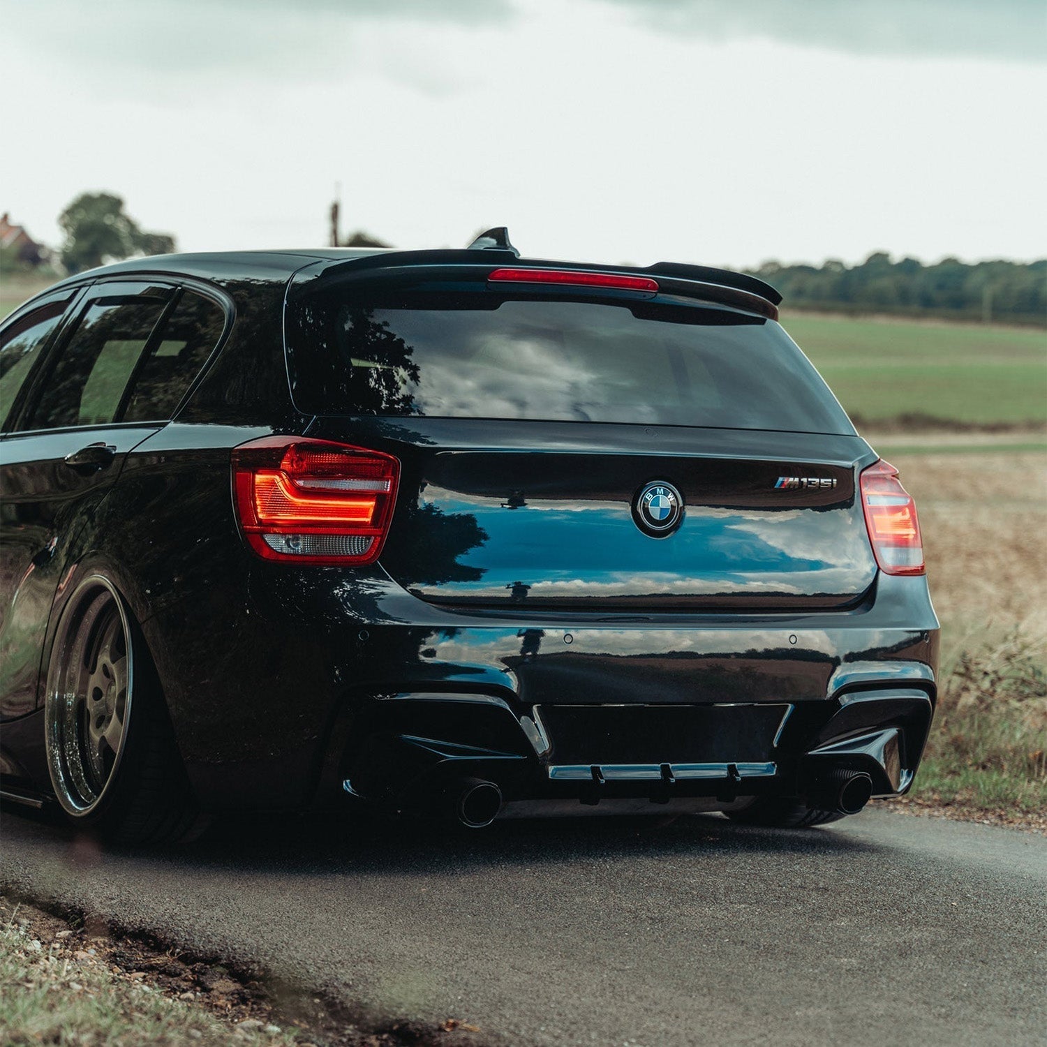 ZAERO Design BMW M135i Pre-LCI Rear Diffuser In Gloss Black Fitted
