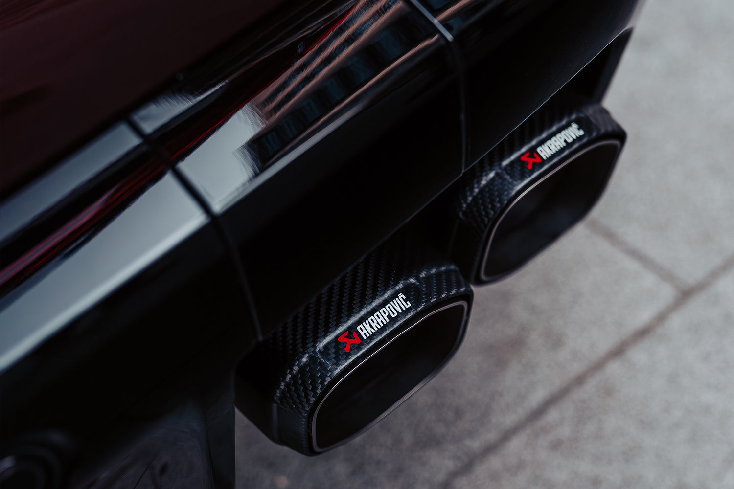 Akrapovič exhaust system installed on BMW performance vehicle