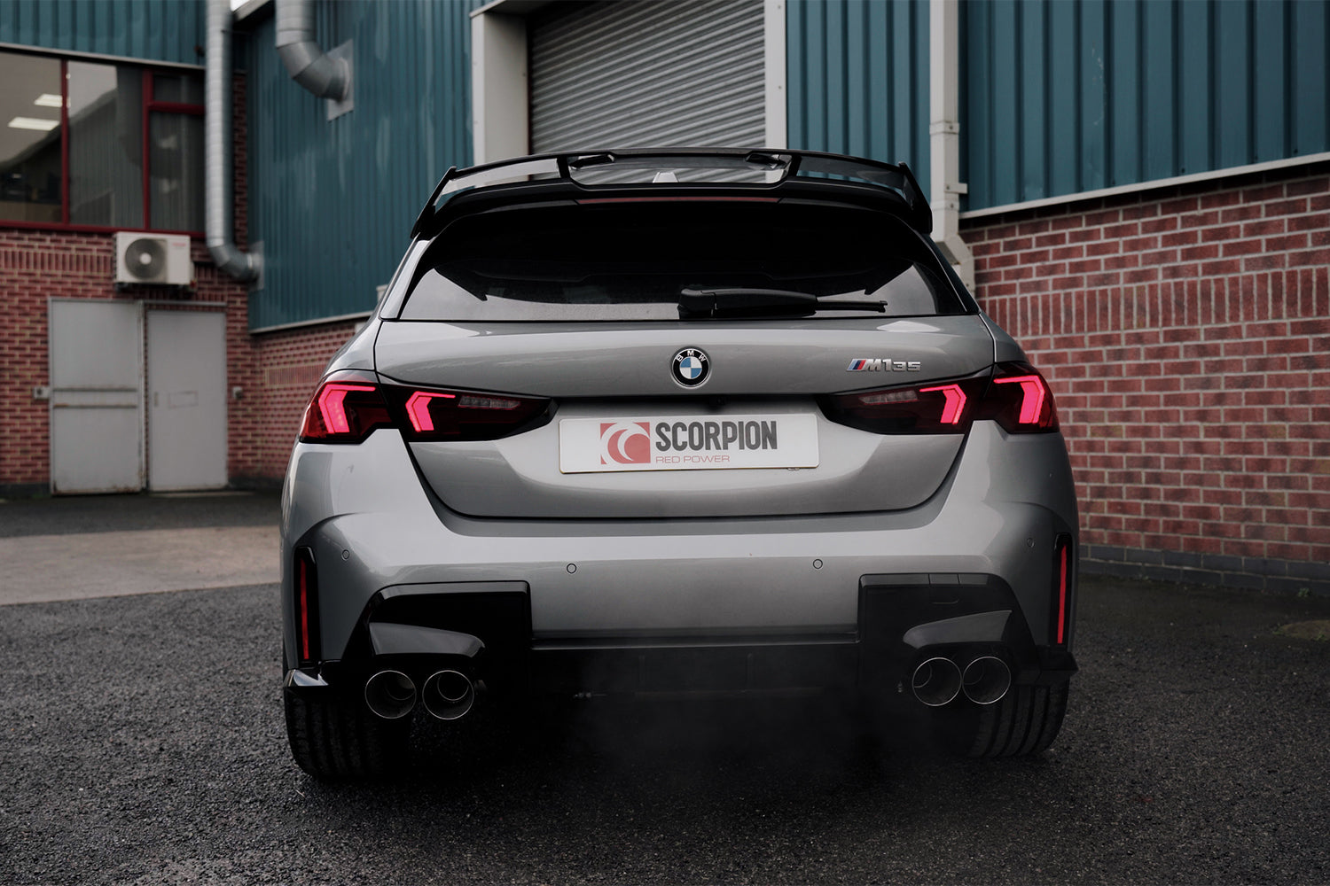 Scorpion exhaust system for BMW M135 xDrive F70 with quad tailpipes