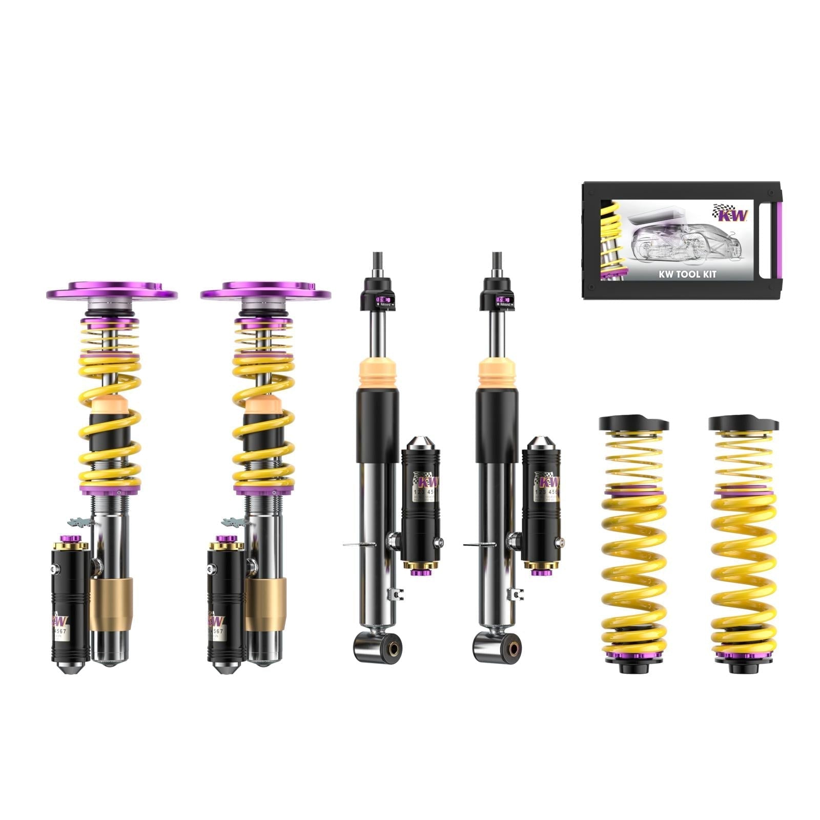 KW Suspension BMW M135i/M140i/M235i/M240i (F20/F22) & 335i/340i/435i/440i (F30/F32) V4 Clubsport Coilover Kit