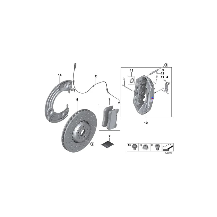 Genuine BMW OEM Brake Caliper Stud 34118089527