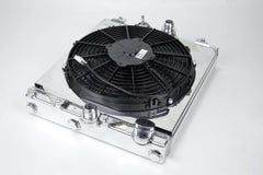 CSF Universal Half Radiator - Evo 7/8/9 / 92-00 Civic - w/ SPAL Fan & Shroud