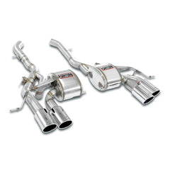 Supersprint BMW F97 X3 M & F98 X4 M Stainless Steel Rear Mufflers Kit OO100 with Valves, Silver Tips