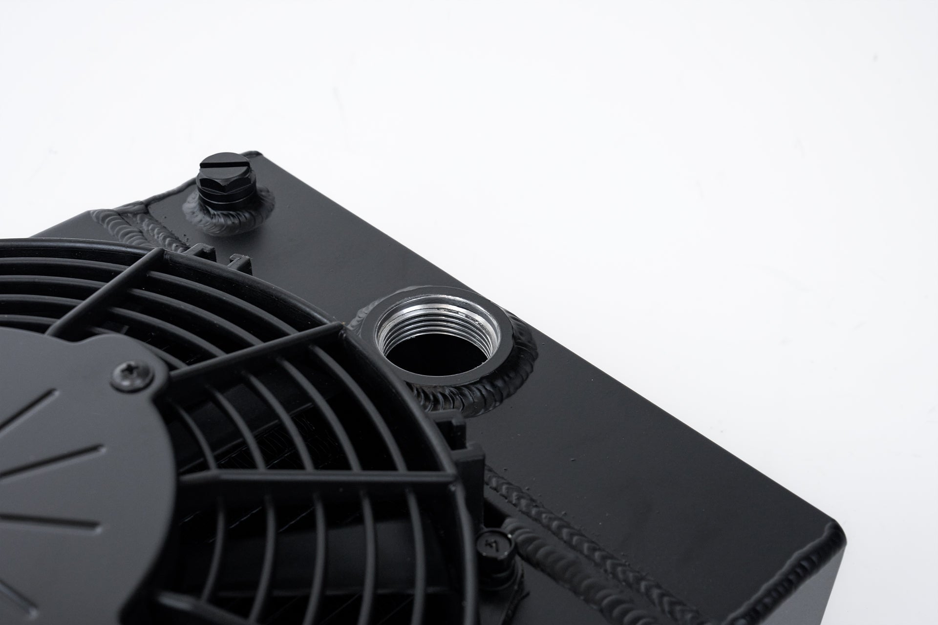 CSF The KING Cooler - Ultimate Drag Race Radiator w/ SPAL Fan & Mounting Kit - Black