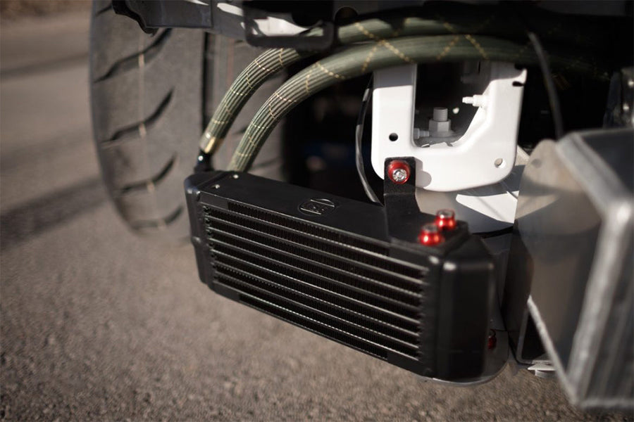 CSF Universal Dual-Pass Oil Cooler - M22 x 1.5 connections - 13L x 4.75H x 2.16W