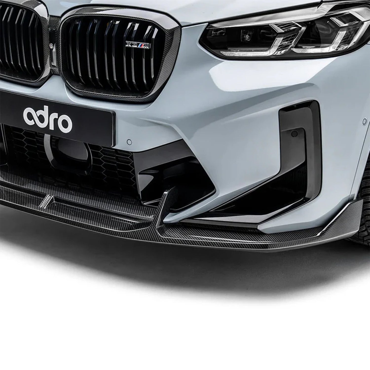 Adro Inc BMW F97 X3M LCI Gloss Carbon Fibre Front Splitter