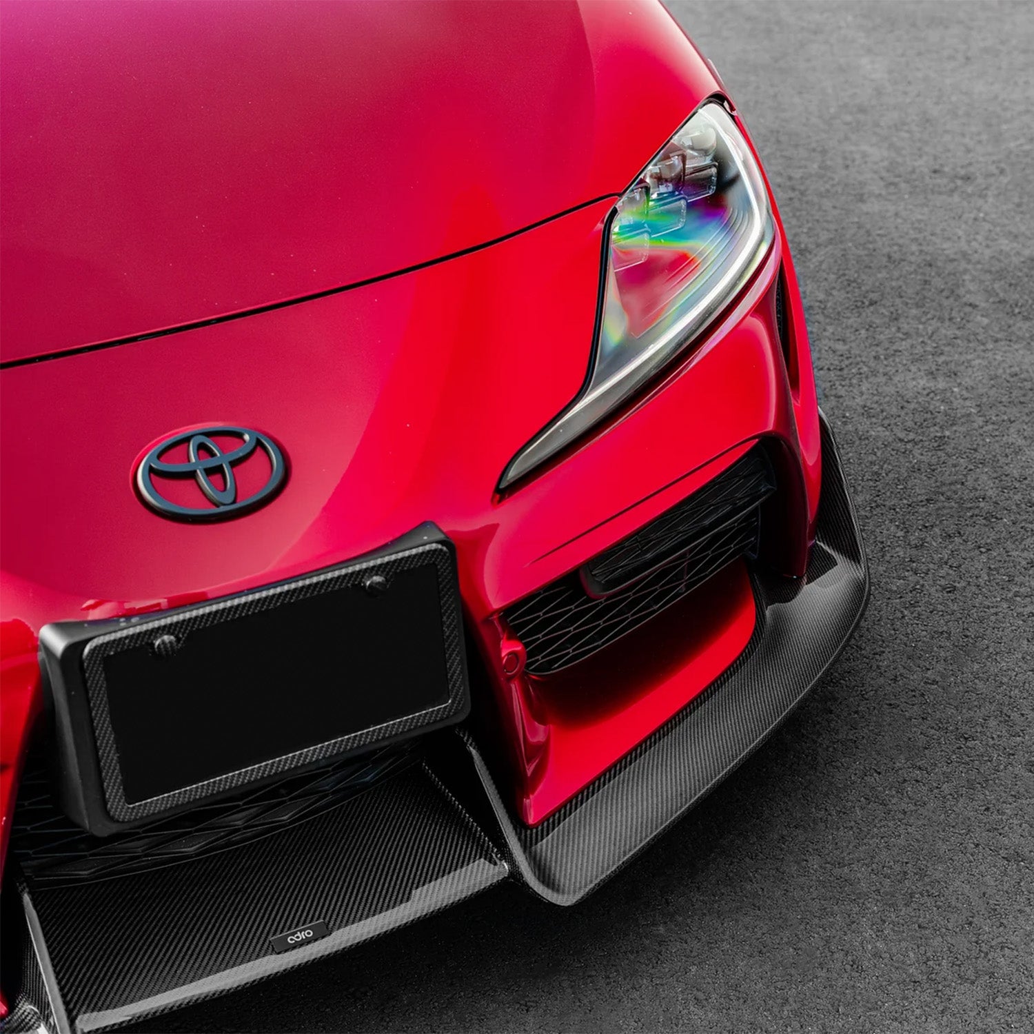 Adro Inc Toyota GR Supra A90 Gloss Carbon Fibre Front Splitter