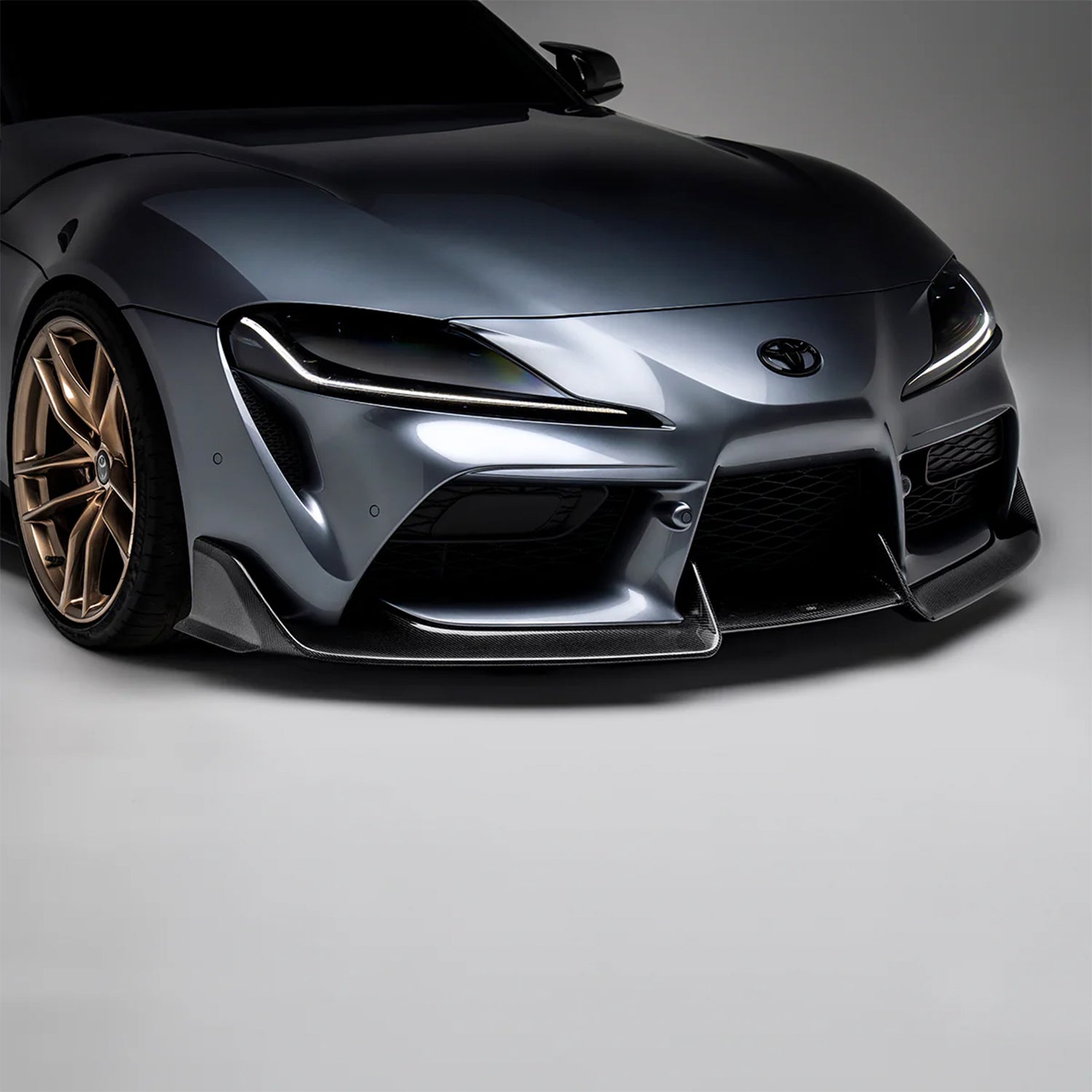 Adro Inc Toyota GR Supra A90 Gloss Carbon Fibre Front Splitter