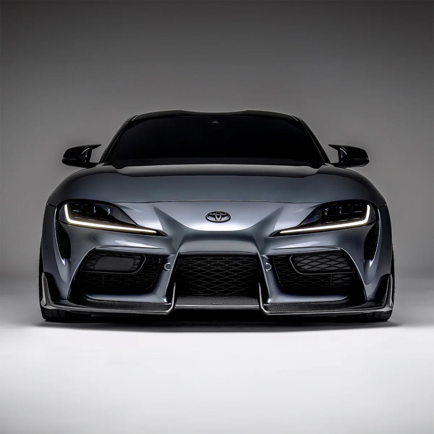 Adro Inc Toyota GR Supra A90 Gloss Carbon Fibre Front Splitter