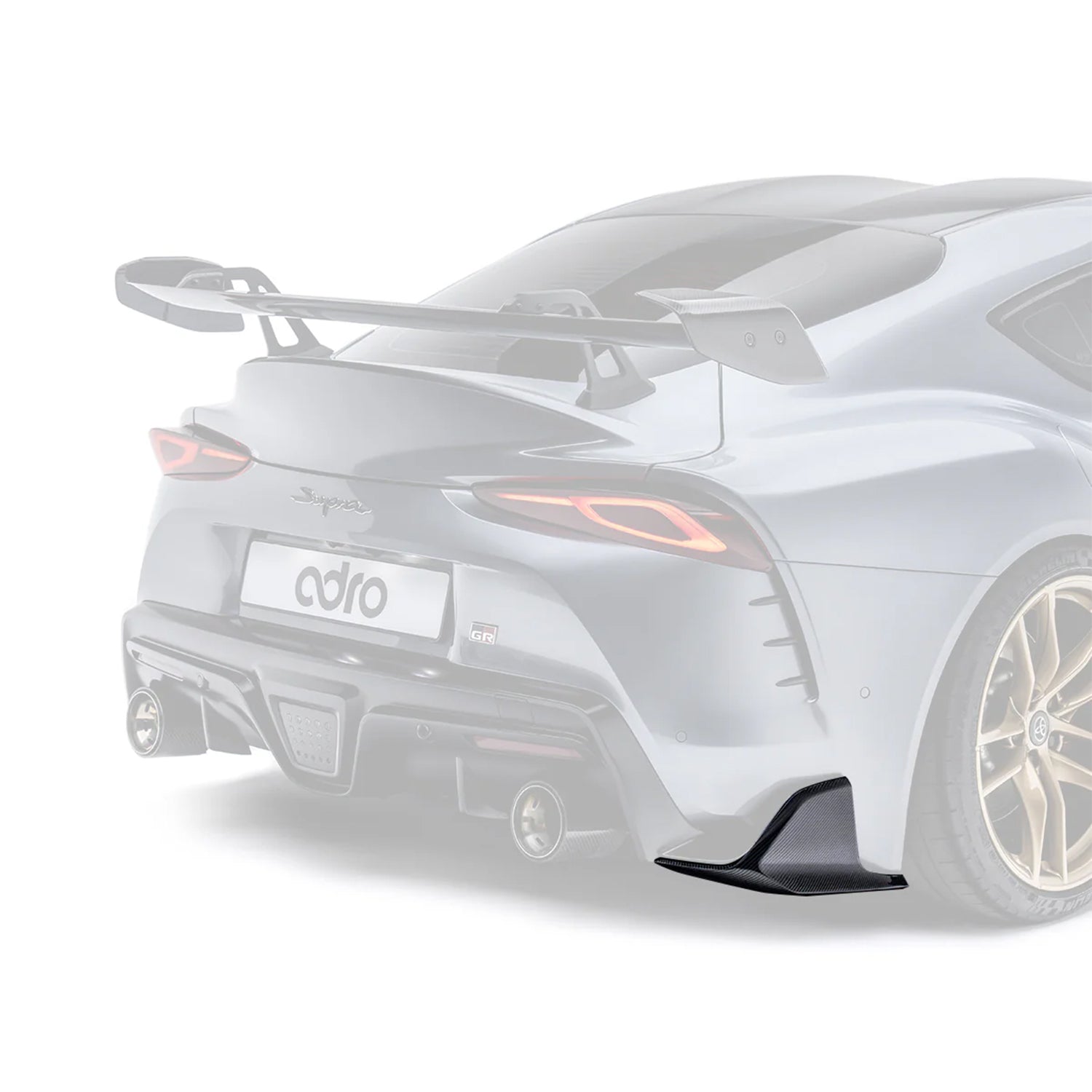 Adro Inc Toyota GR Supra A90 Gloss Carbon Fibre Rear Winglets