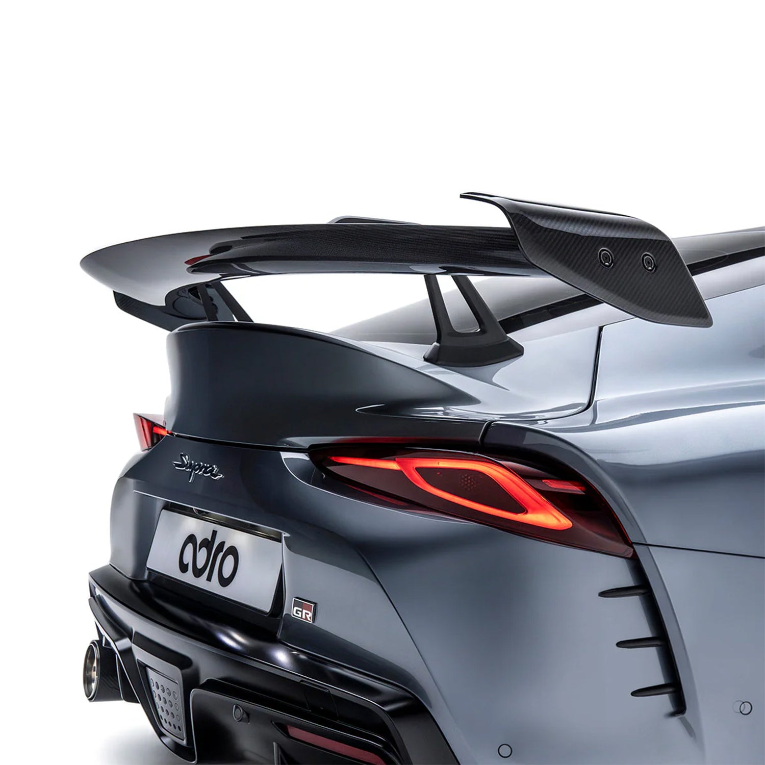 Adro Inc Toyota GR Supra A90 Gloss Carbon Fibre Swan Neck AT-R Rear Wing