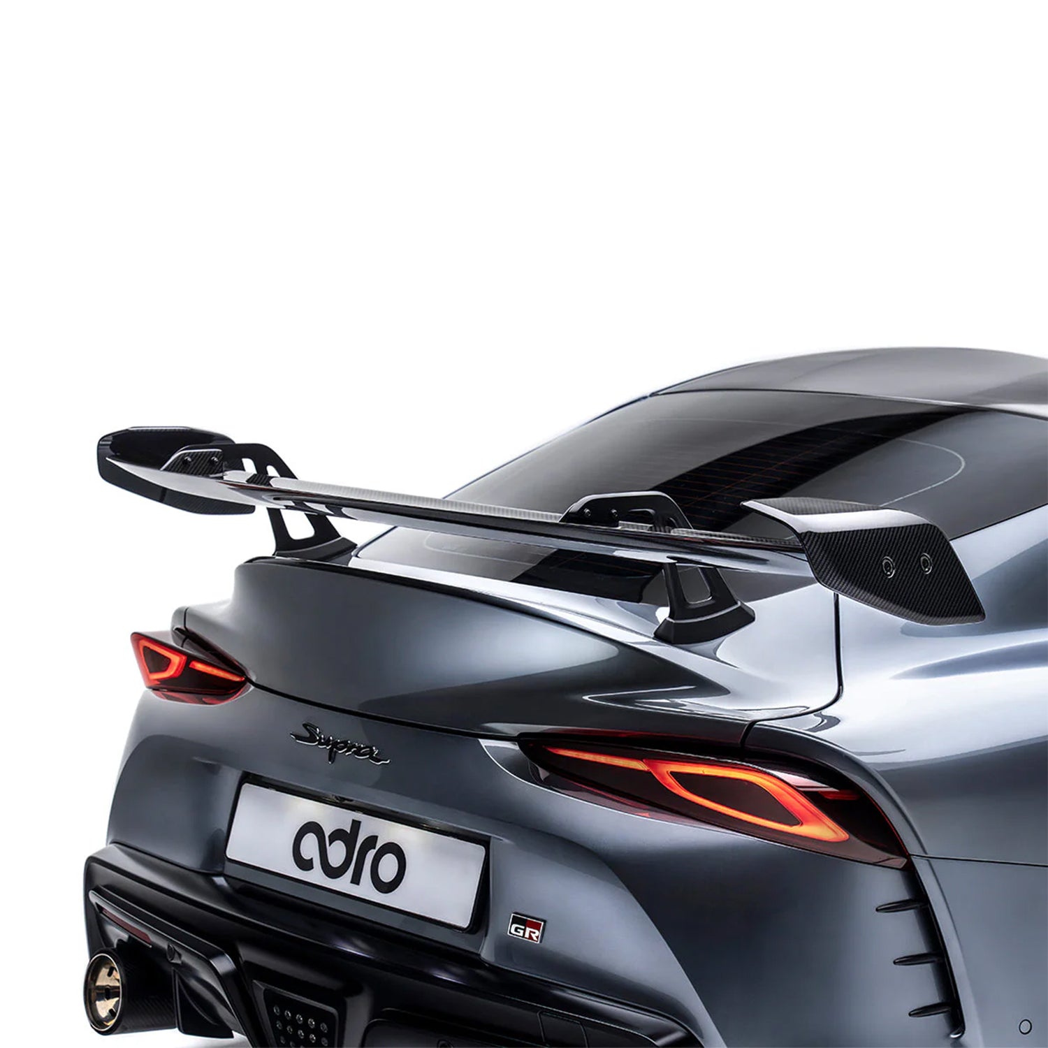 Adro Inc Toyota GR Supra A90 Gloss Carbon Fibre Swan Neck AT-R Rear Wing