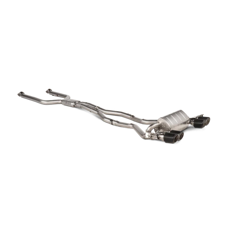 Akrapovic BMW M2 G87 Evolution Link Pipe Set Attached To Titanium Slip-On Exhaust System