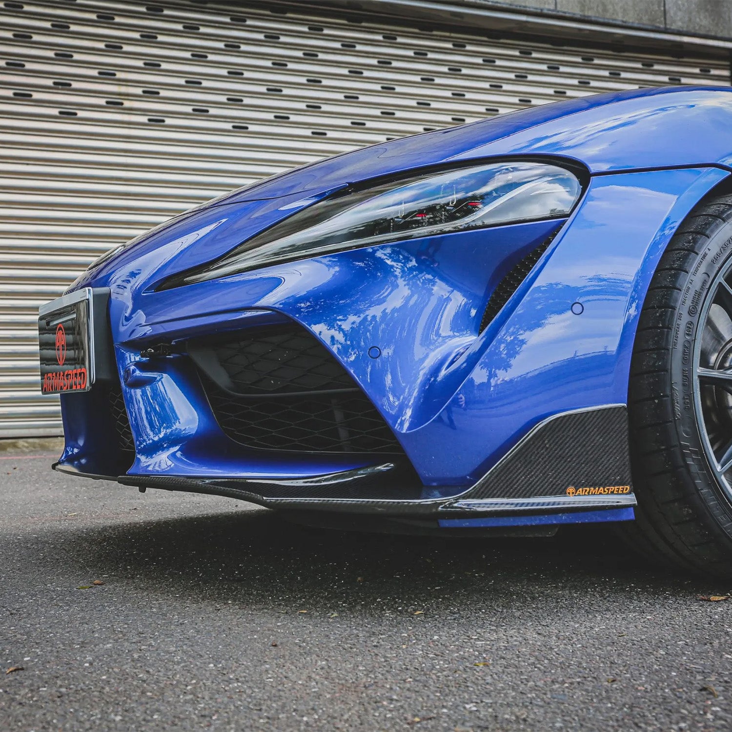 Armaspeed Toyota GR Supra A90 Gloss Carbon Fibre Front Splitter Corners