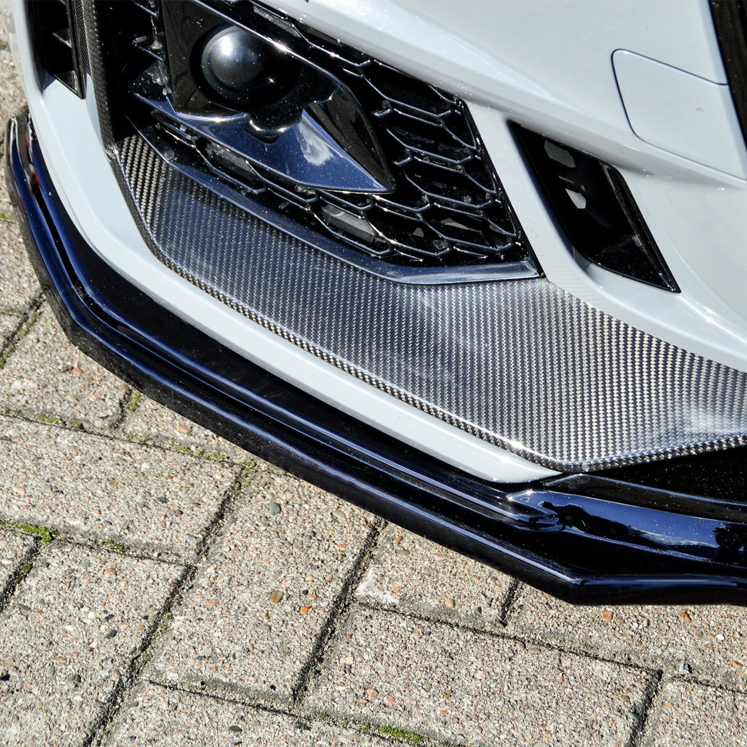 Audi RS4 B9 Avant Aggressive Gloss Black Front Splitter