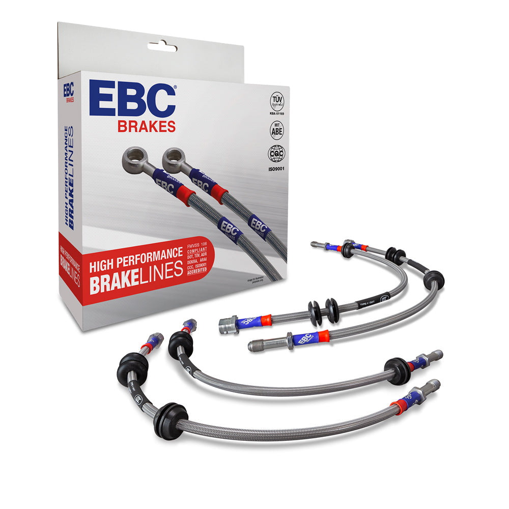 EBC Brakes BMW F22/F23 M235i, M240i & 2 Series Braided Brake Line Set BLA1223-4L