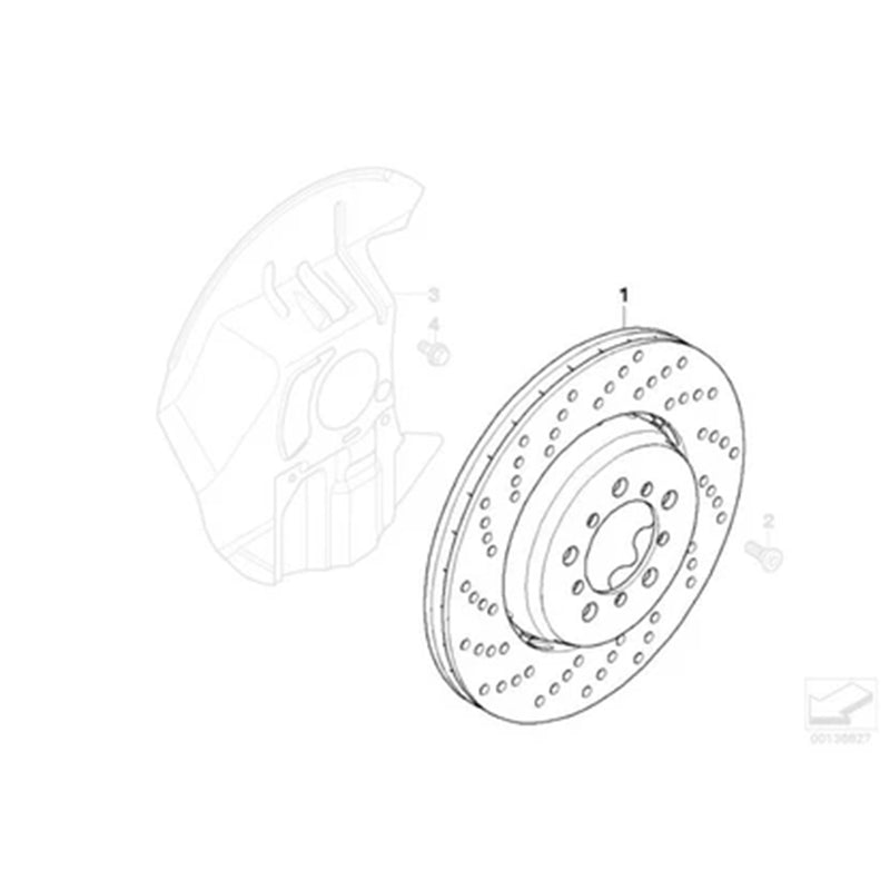 Genuine BMW OEM Front Brake Discs/Rotors Pair For BMW F10 M5 & F06/F12/F13 M6 34112284101 34112284102