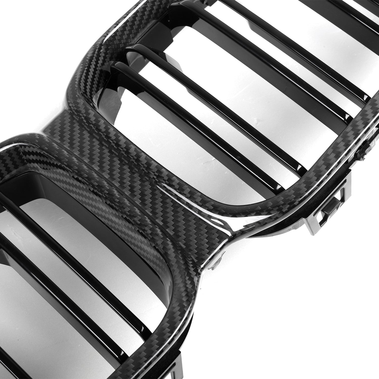 BMW F87 M2 Competition OEM+ Premium Front Grille By MHC LDN Gloss Carbon Fibre & Gloss Black