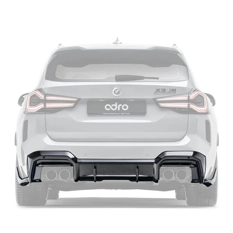 Adro Inc BMW F97 X3M & G01 X3 M40i LCI Gloss Carbon Fibre Rear Diffuser