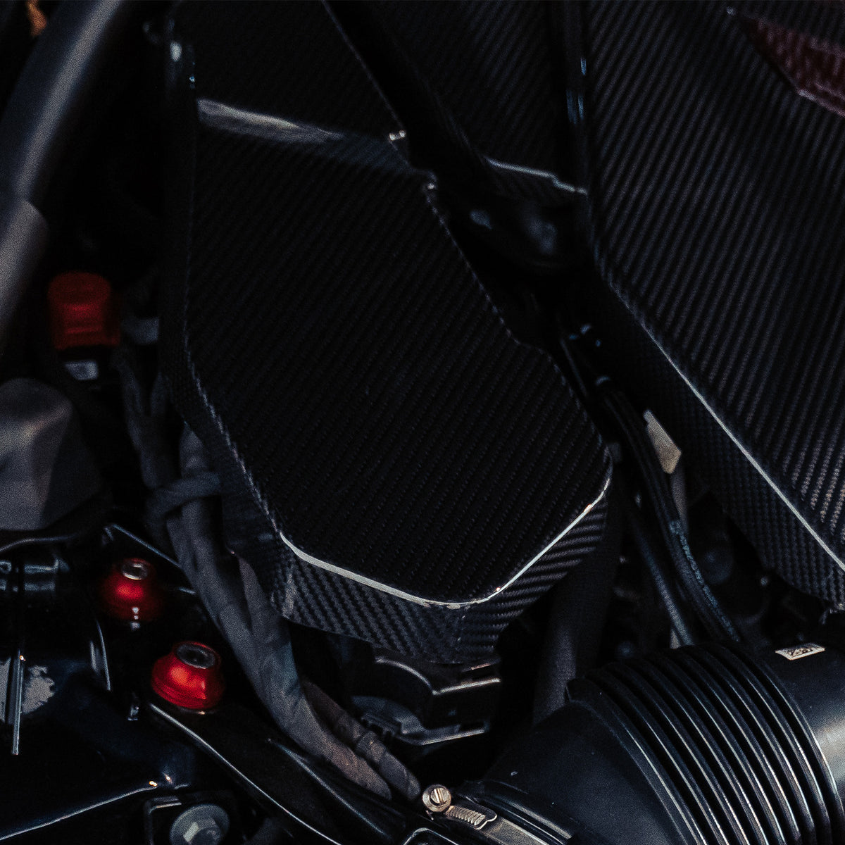 BMW G90 & G99 M5 Carbon Fibre ECU Cover Set Installed
