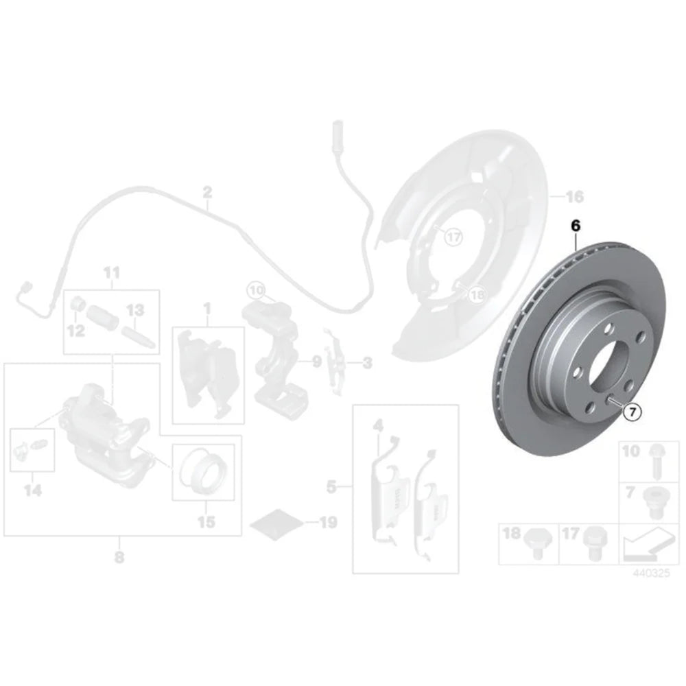 BMW OEM 330mm Rear Brake Discs F30 F32 F36 – 34216864899