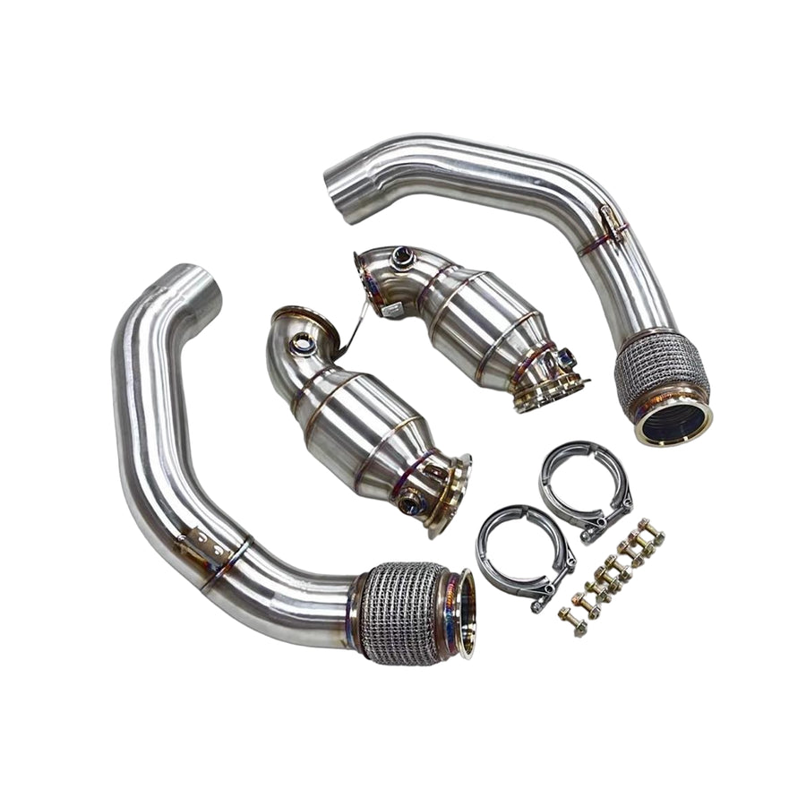 BMW S63 F90 M5 & M8 Pre-LCI 200 CEL Sports Cat Downpipes Ceramic Coated (2018-2020)