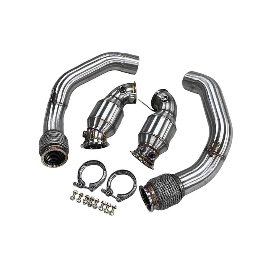 BMW S63 F90 M5 & M8 Pre-LCI 200 CEL Sports Cat Downpipes Ceramic Coated (2018-2020)