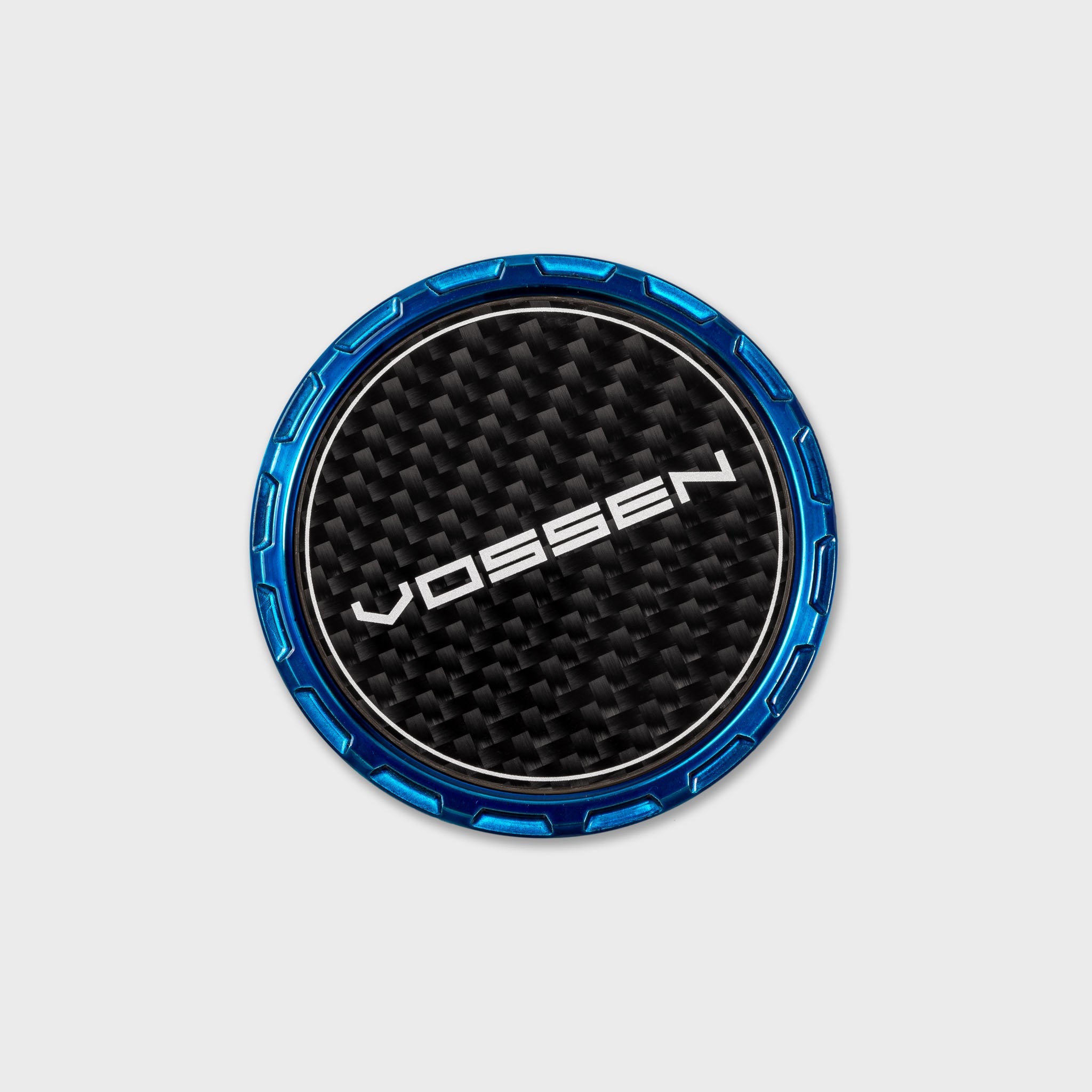 Vossen Classic Carbon Billet Sport Cap for VF & HF Series Wheels (Fountain Blue) - Twill Weave Carbon