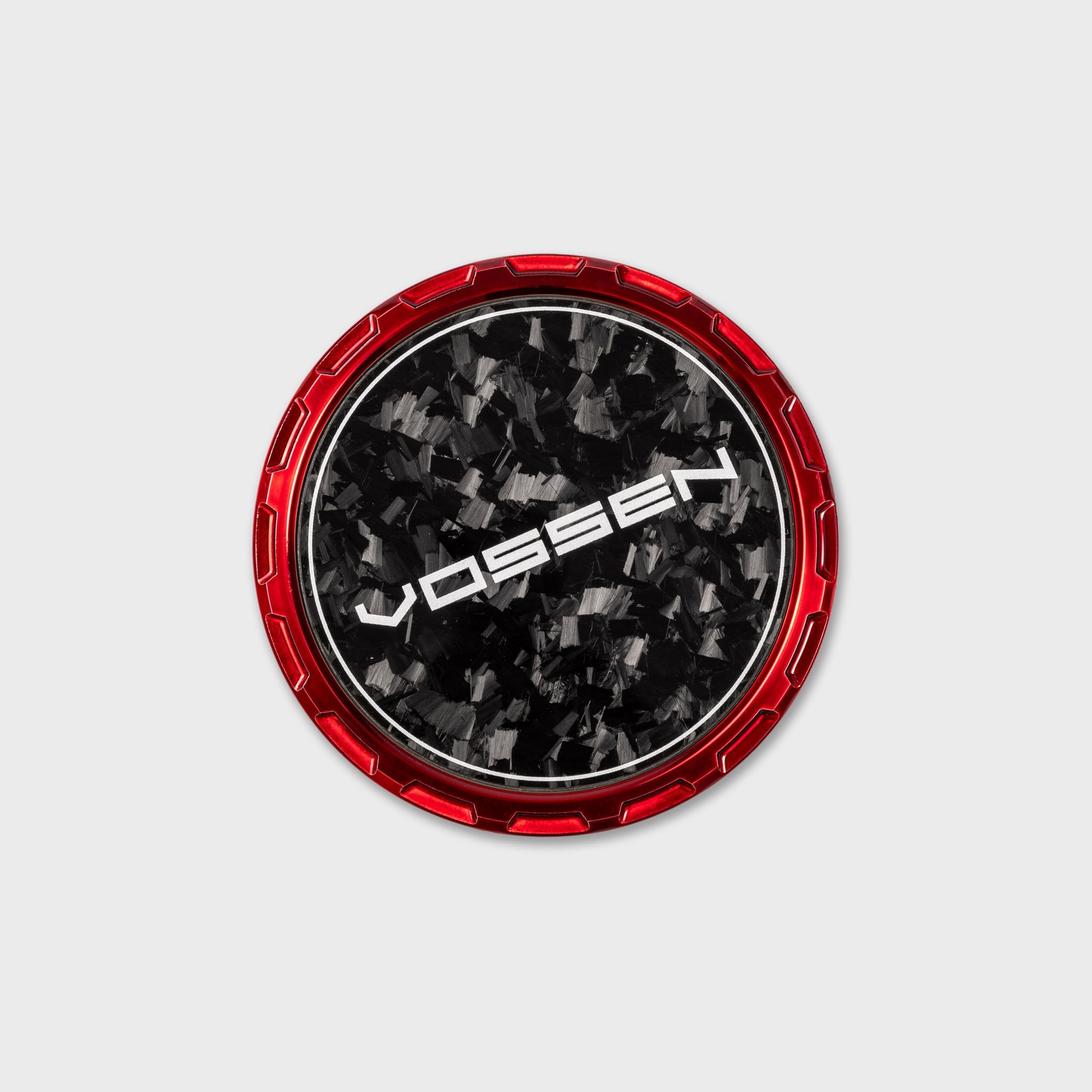 Vossen Classic Carbon Billet Sport Cap for VF & HF Series Wheels (Vossen Red) - Forged Carbon