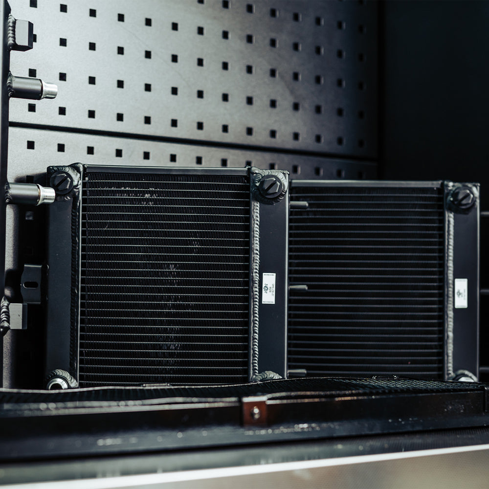 CSF BMW F8X M3/M4/M2 Comp Auxiliary Radiators w/ Rock Guards