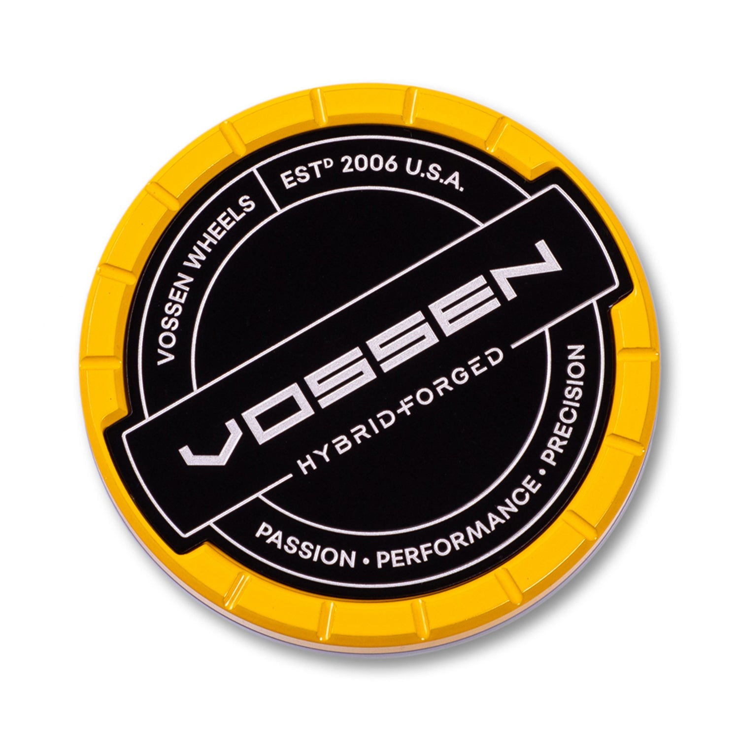 Vossen Hybrid Forged Billet Sport Cap for VF & HF Series Wheels (Canary Yellow)