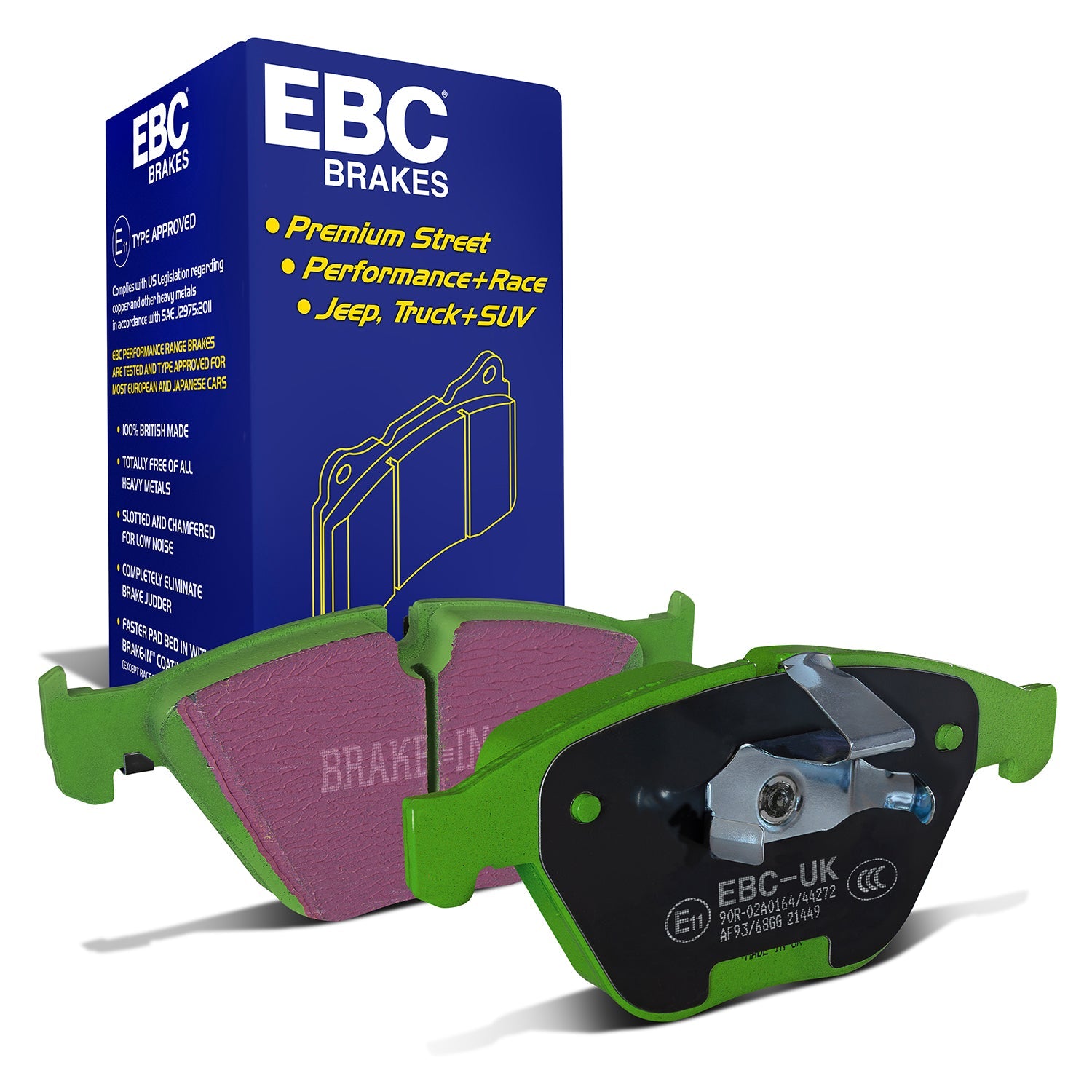 EBC Greenstuff Front Brake Pads DP21449 for BMW E60/E61 5 Series, E63/E64 6 Series, E65-E67 7 Series, E60 5 Series X E61