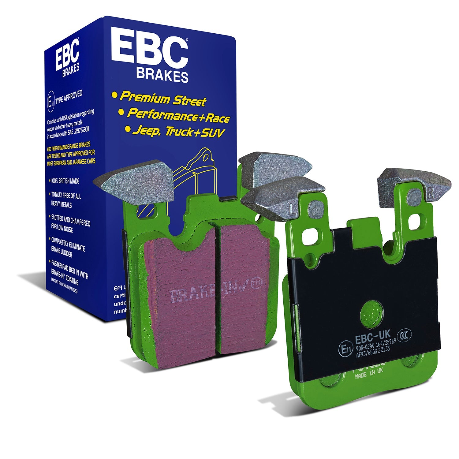 EBC Greenstuff Rear Brake Pads DP22133 for BMW F22/F23 2 Series, F30/F31 3 Series, F32-F36 4 Series, F34 3 Series GT, F34 3 Series xDrive GT
