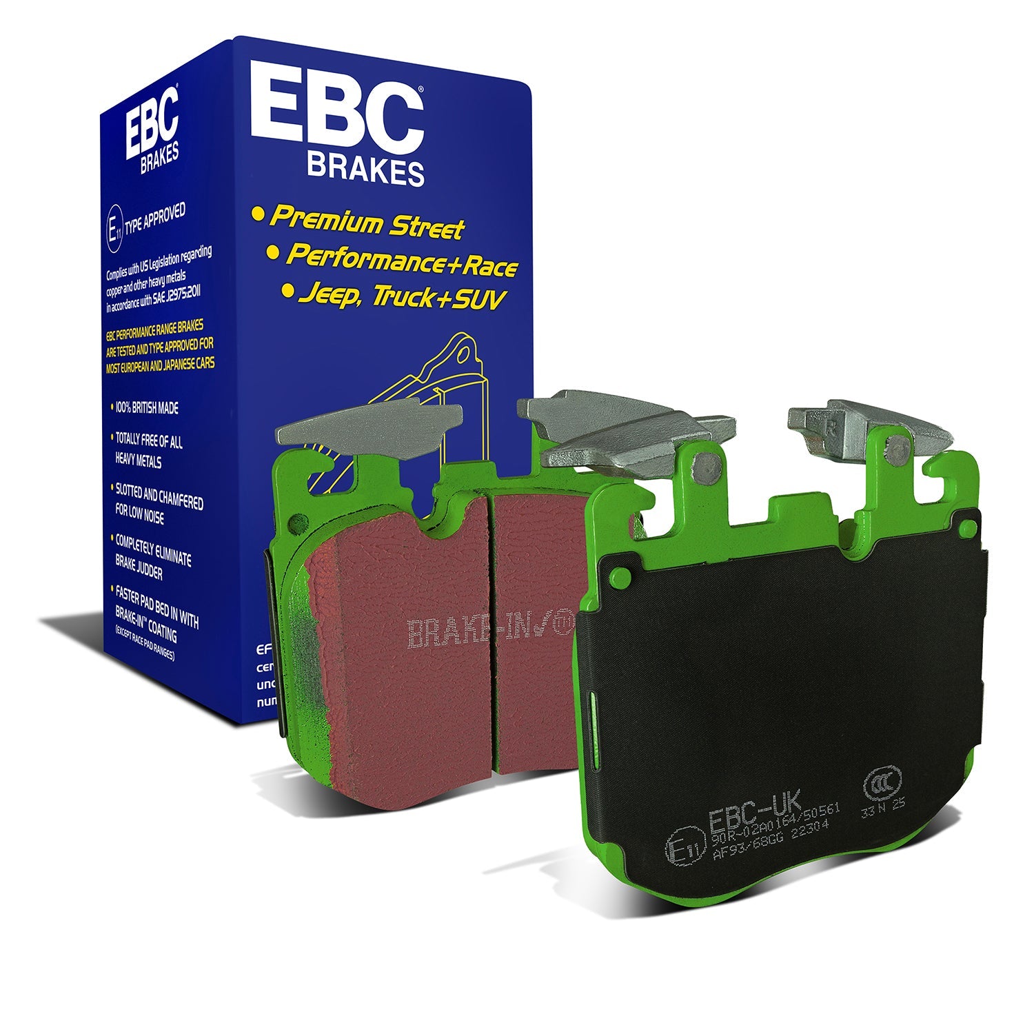 EBC Greenstuff Front Brake Pads DP22304 for BMW G20/G21 3 Series, G22-G26 4 Series, G30/G31 5 Series, G11/G12 7 Series, G32 6 Series GT & 1 more