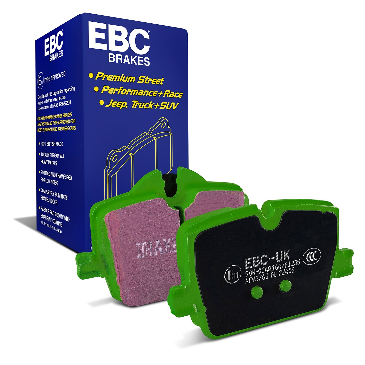 EBC Greenstuff Rear Brake Pads DP22405 for BMW G42 2 Series, G20/G21 3 Series, G22-G26 4 Series, Z4