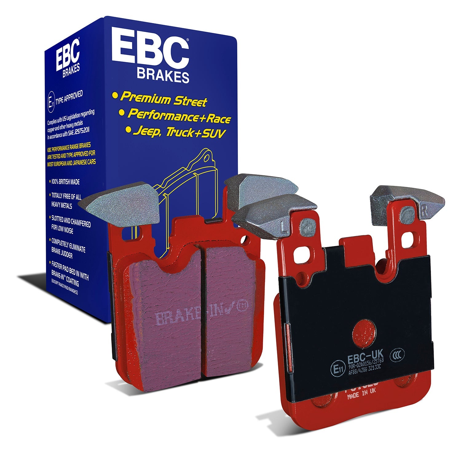 EBC Redstuff Rear Brake Pads DP32133C for BMW F20/F21 1 Series, F22/F23 2 Series, F30/F31 3 Series, F32-F36 4 Series, M2, M3, M4, F34 3 Series GT & 6 more