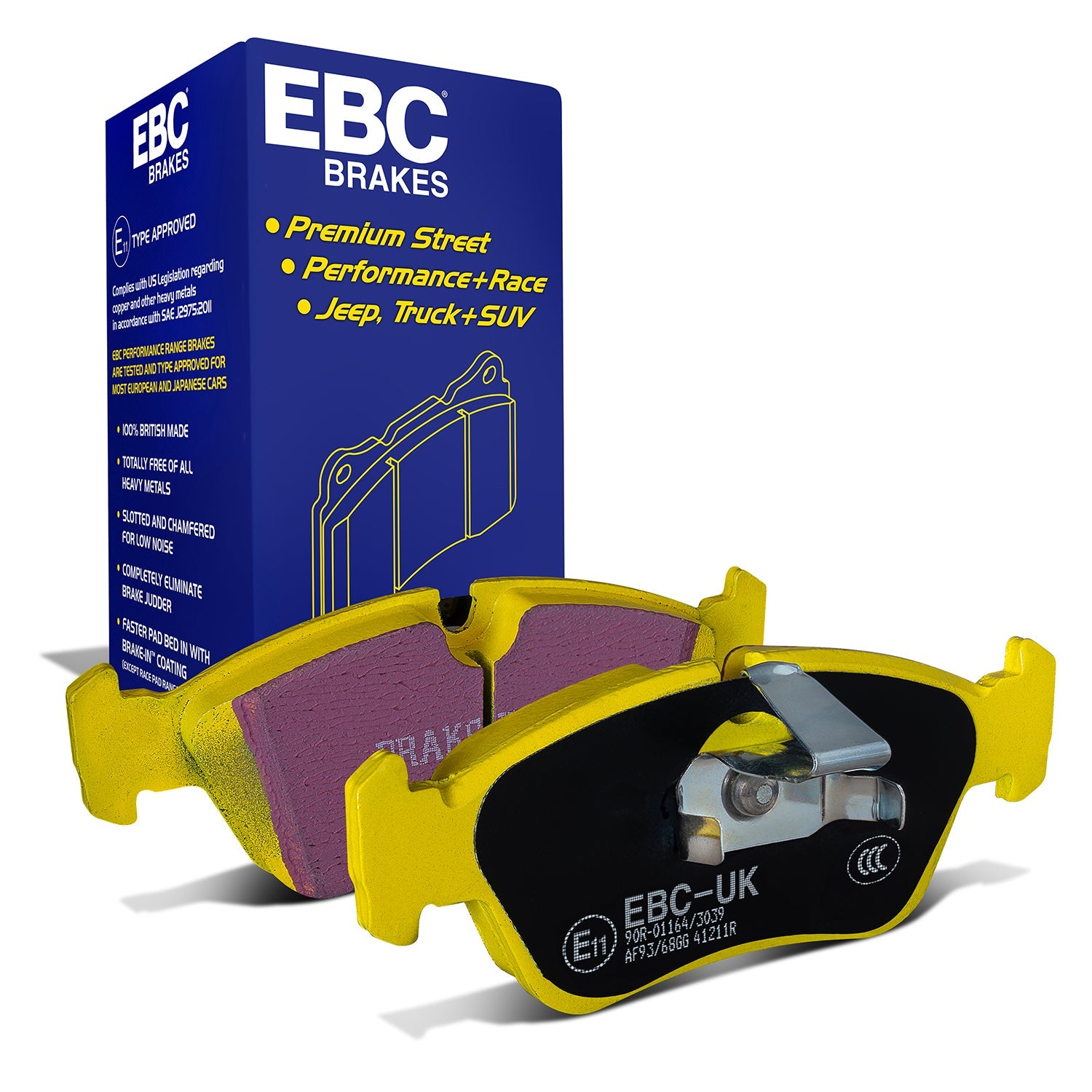 EBC Yellowstuff Front Brake Pads DP41211R for BMW E46 3 Series, Z3, Z4, Alpina E36 B3