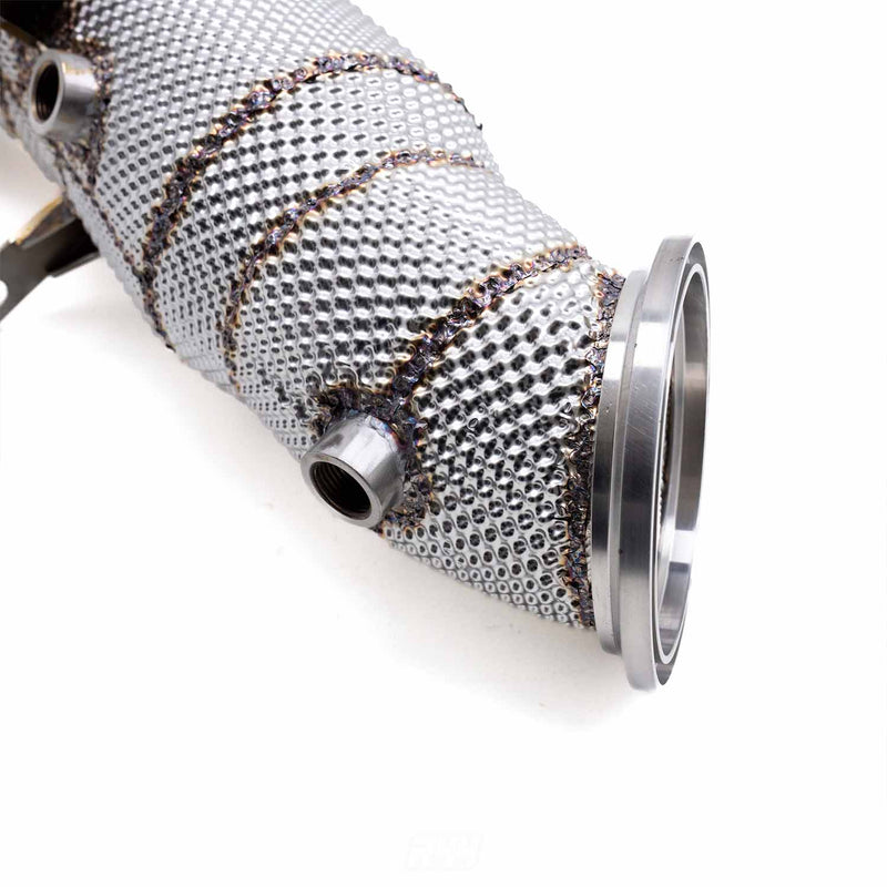 DeepTone BMW F30 F31 F34 B48 320i 330i 420i 430i Turbo Downpipe With Heat Shield (2016+)